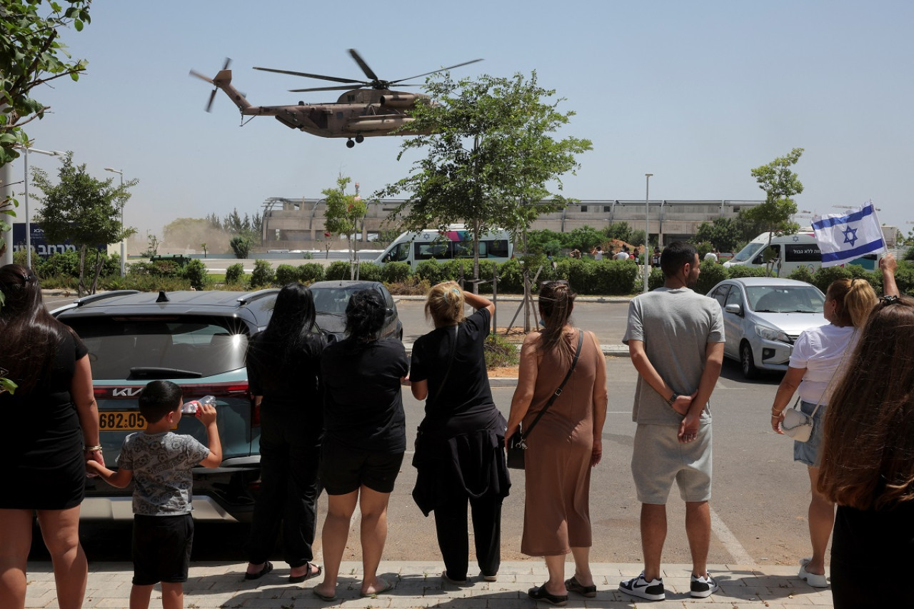 Rescate de cuatro rehenes israelíes. Foto: Reuters.