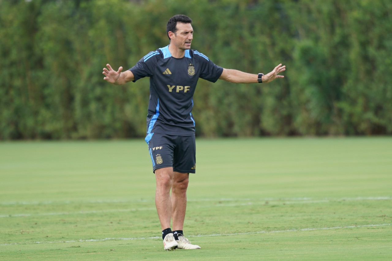 Lionel Scaloni; Selección Argentina. Foto: X @Argentina.