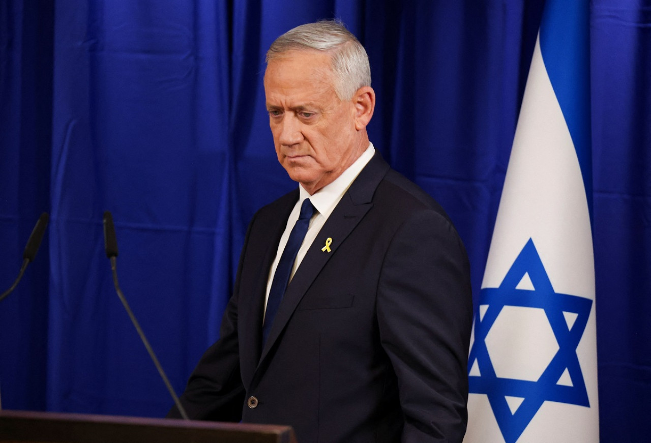 Benny Gantz, exministro centrista del Gabinete de Guerra de Israel. Foto: Reuters.