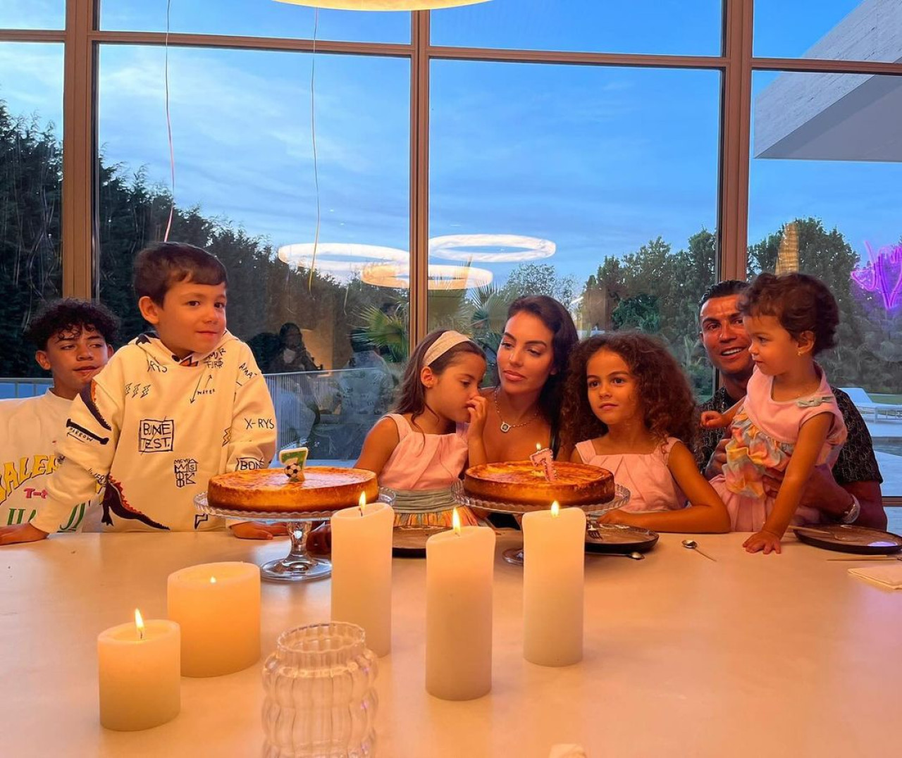 El festejo de cumple de los mellizos de Georgina Rodríguez y Ronaldo. Foto: Instagram.