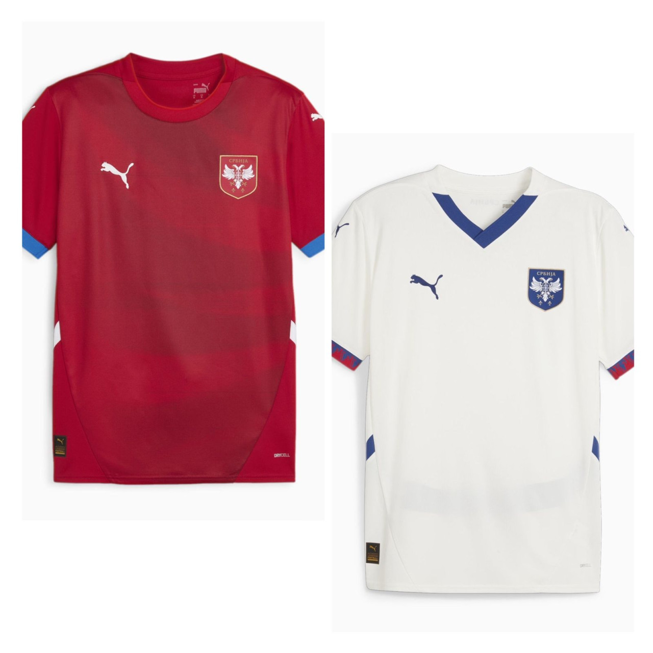 Camiseta titular y suplente de Serbia.