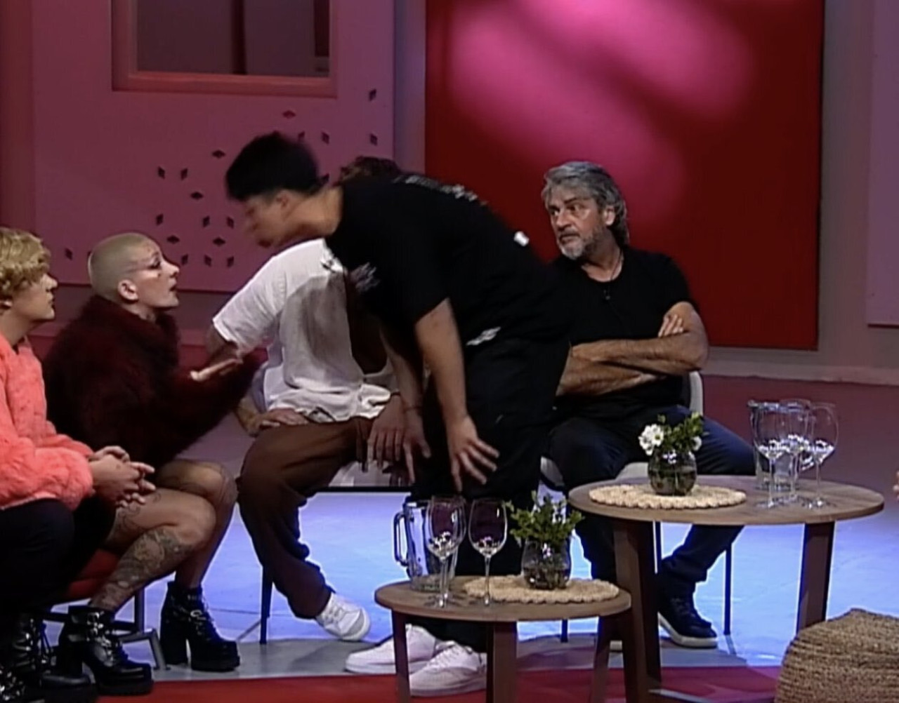 Fuerte pelea entre el Chino y Furia en Gran Hermano. Foto: Captura.