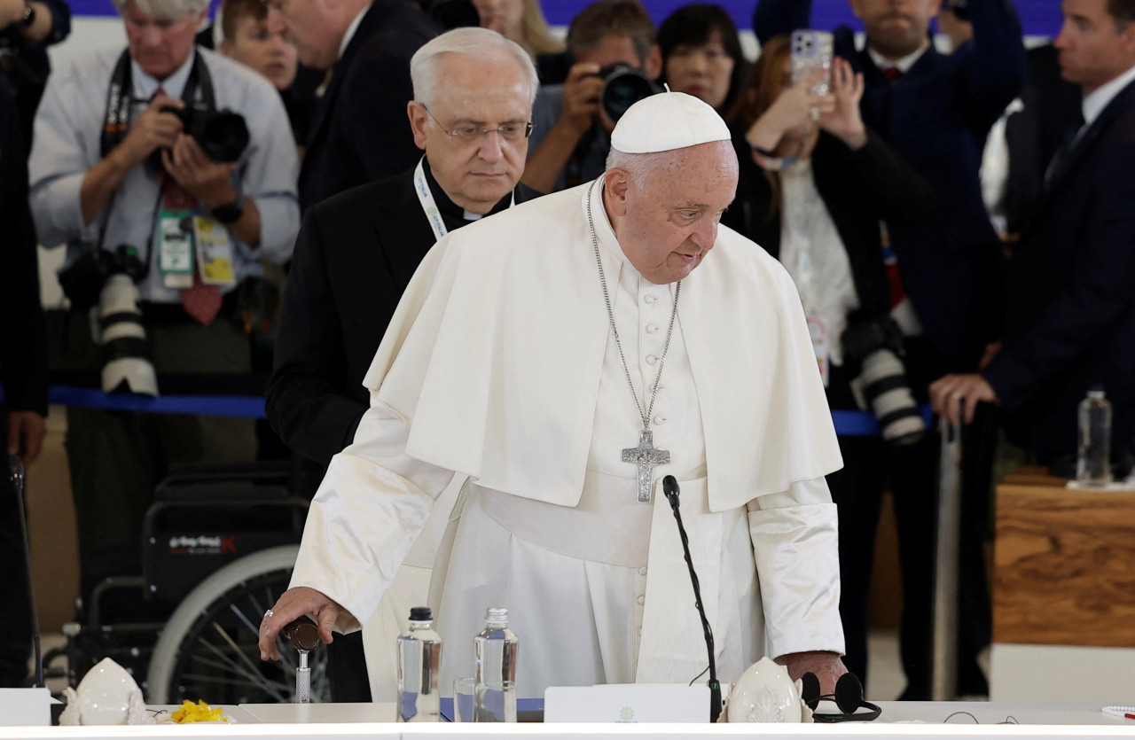 Papa Francisco en el G7. Foto: Reuters.