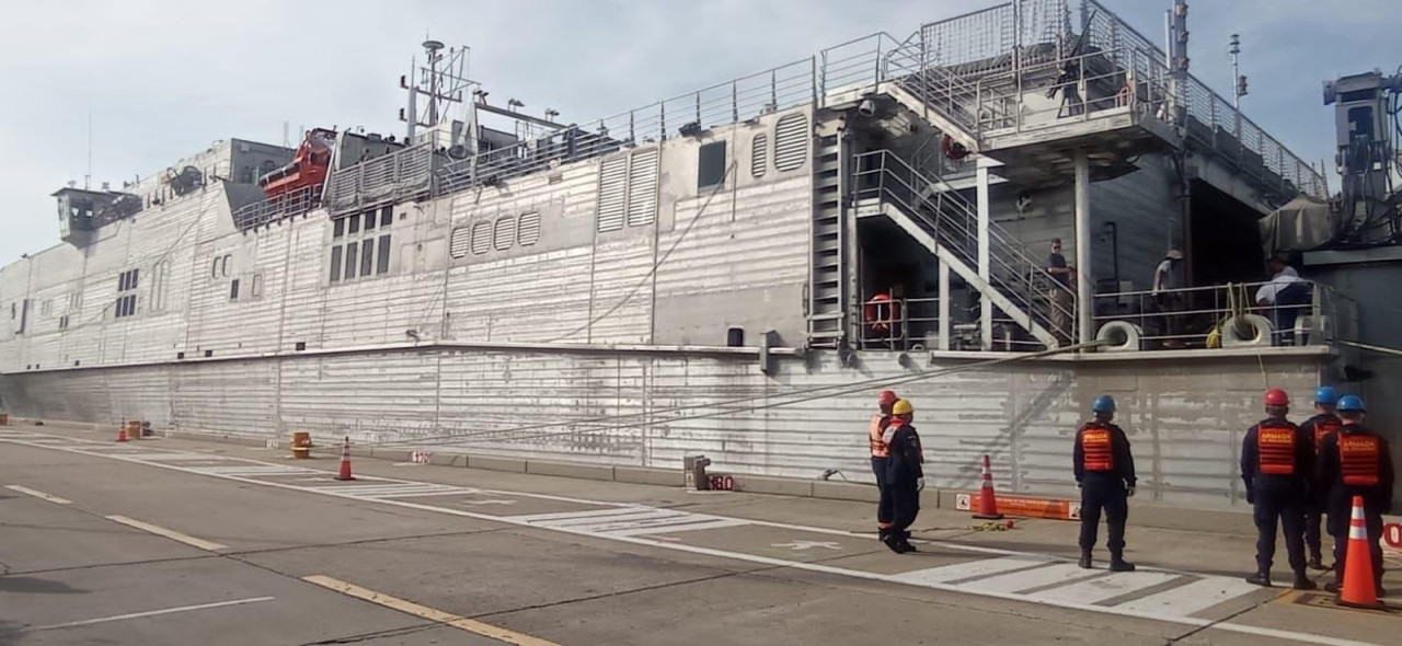 El buque hospital USNS Burlington de la Armada EEUU visitará América Latina. Foto: X @FNC_ArmadaCol