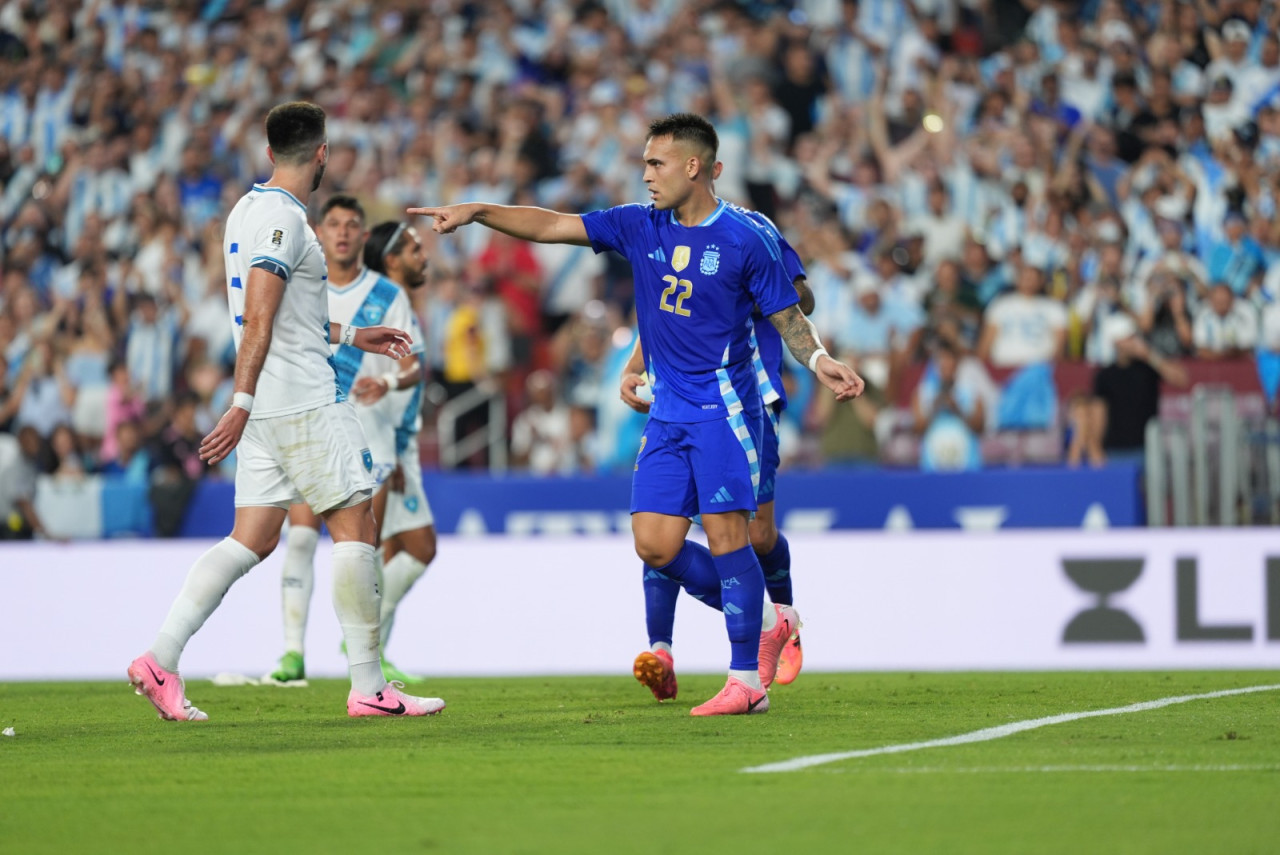 Lautaro Martínez; Argentina vs Guatemala. Foto: X @Argentina.