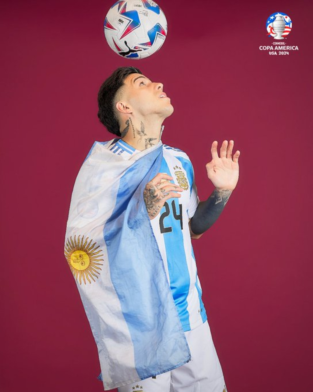 Enzo Fernández. Foto: X @CopaAmerica