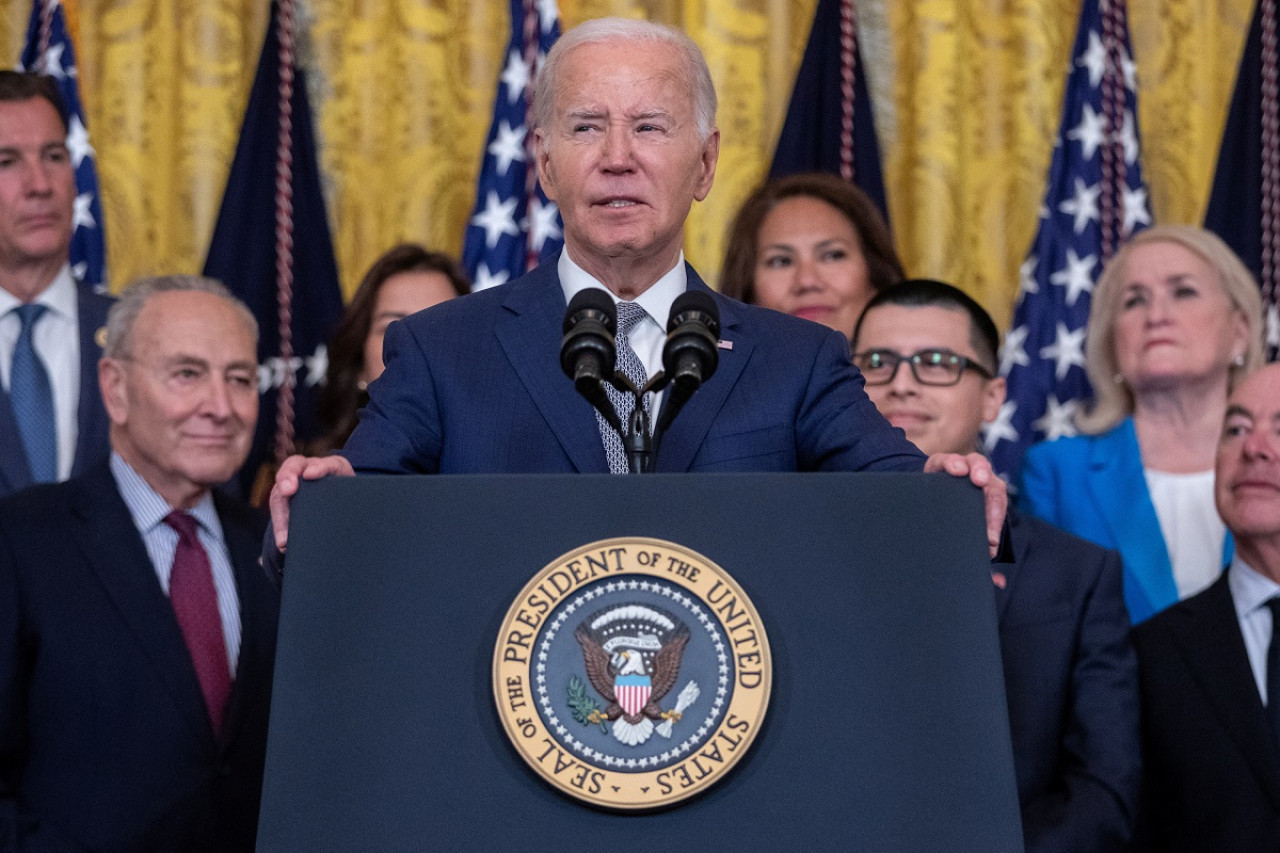 Joe Biden en la celebración de los 12 años de la creación del DACA. Foto: Reuters.