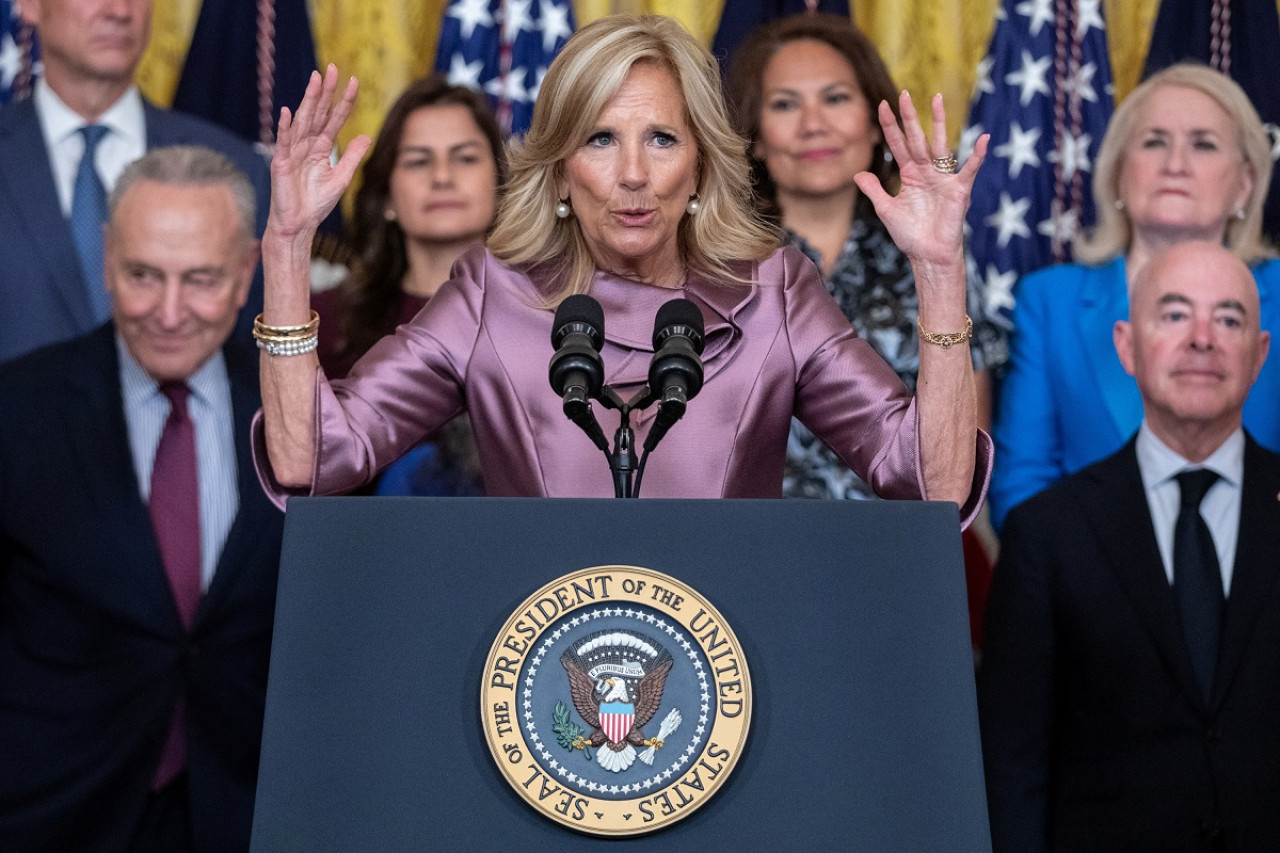 Jill Biden, primera dama de Estados Unidos. Foto: Reuters.