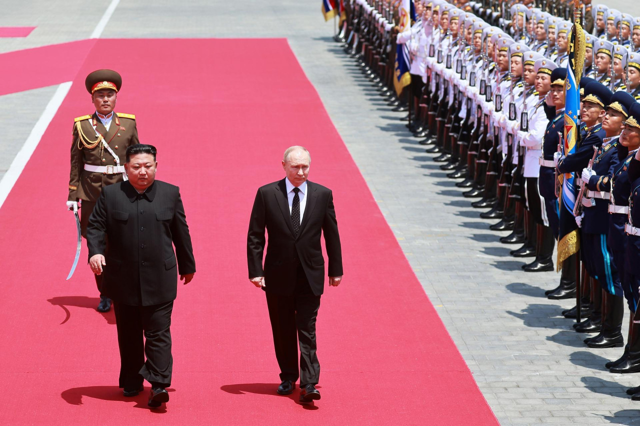 Vladimir Putin y Kim Jong-Un. Foto: EFE.