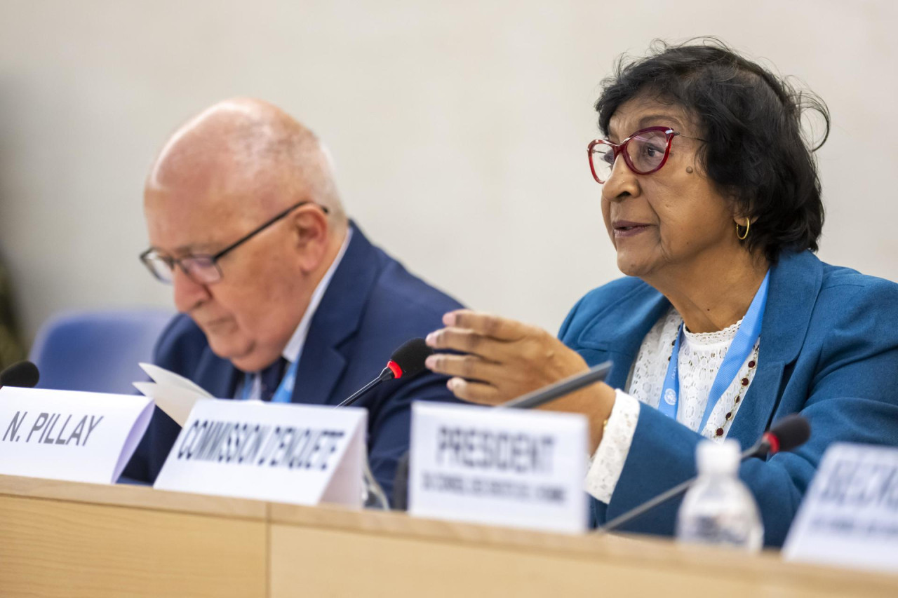 Navi Pillay y Chris Sidoti, ONU. Foto: EFE.