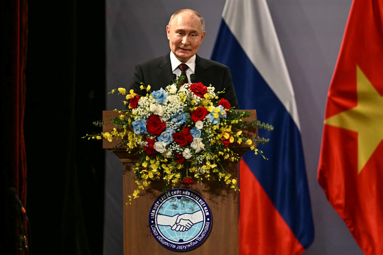 Vladimir Putin en Vietnam. Foto: Reuters