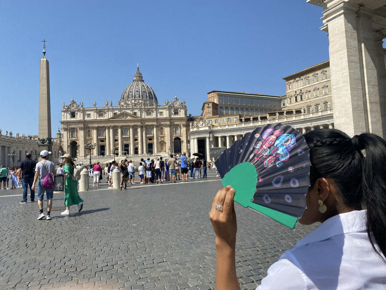 Ola de calor en Italia. Foto: EFE.