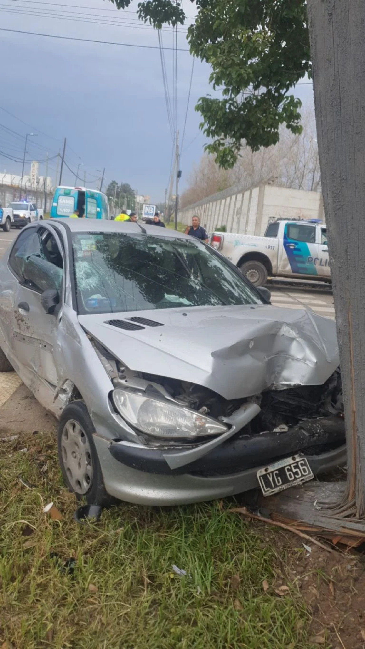 Accidente que sufrió María Valenzuela. Foto: redes sociales