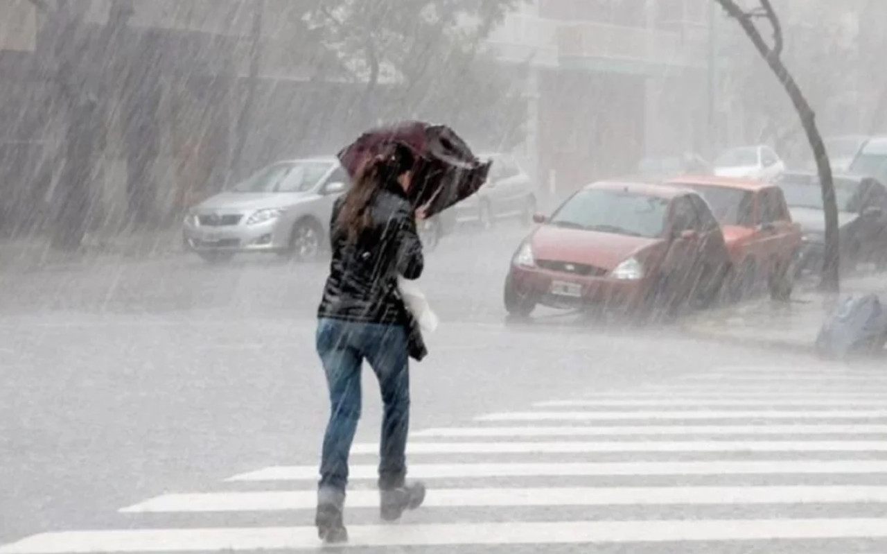 Lluvias en Buenos Aires. Foto: NA.