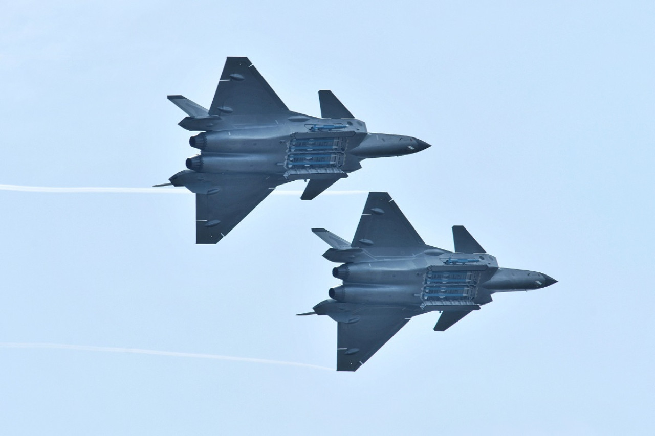 Chengdu J-20; avión de combate de China. Foto: Reuters.