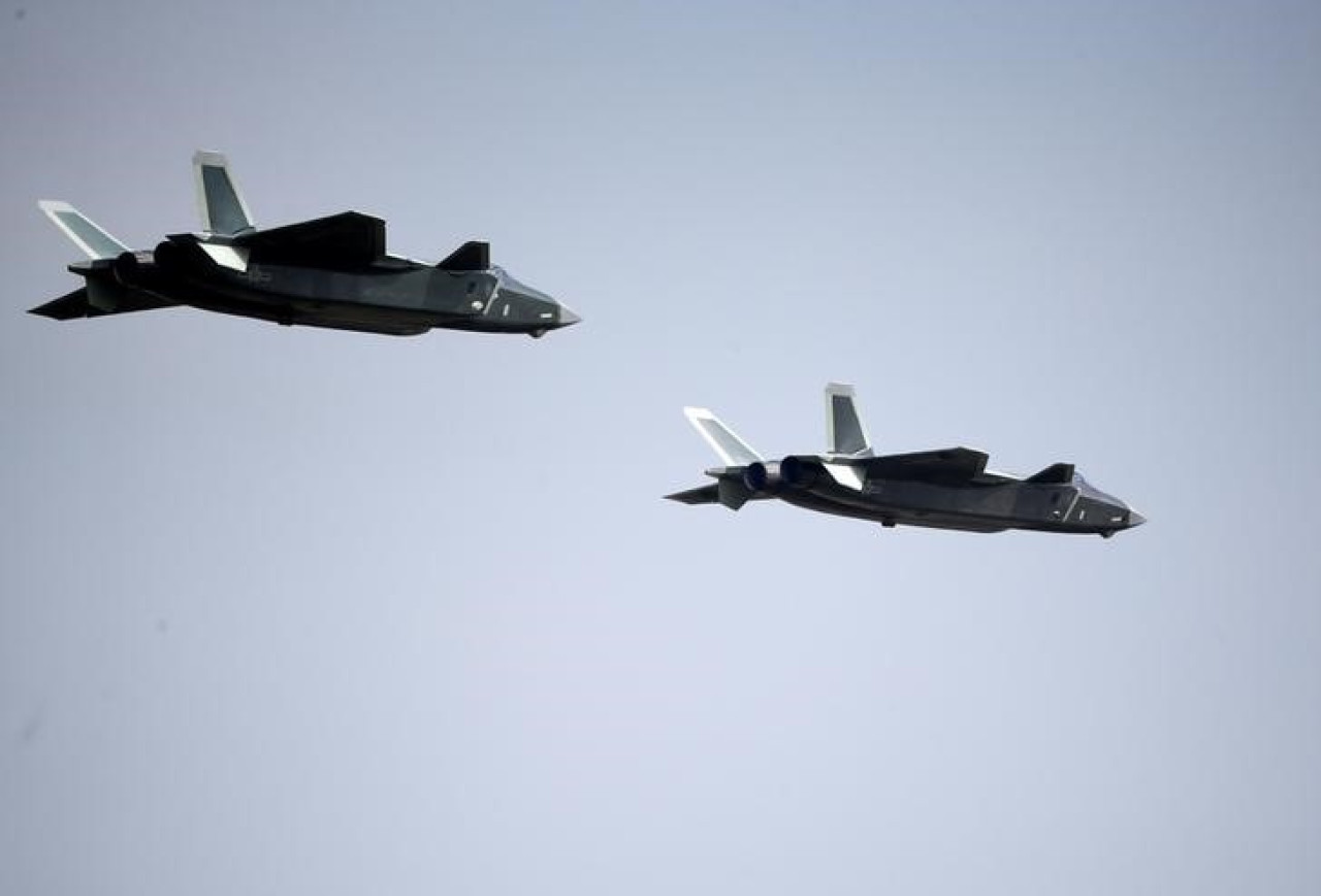 Chengdu J-20; avión de combate de China. Foto: Reuters.