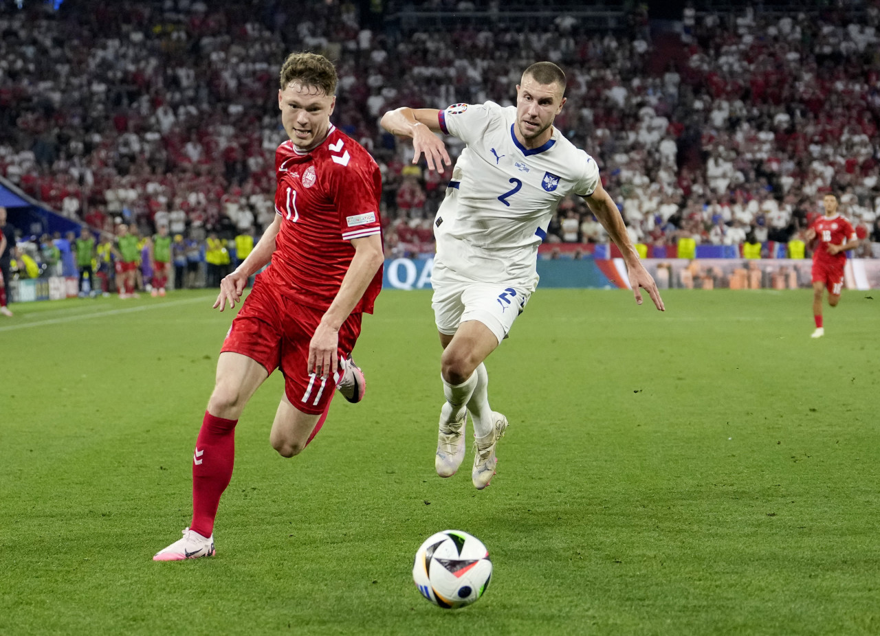 Dinamarca vs Serbia, Eurocopa. Foto: Reuters