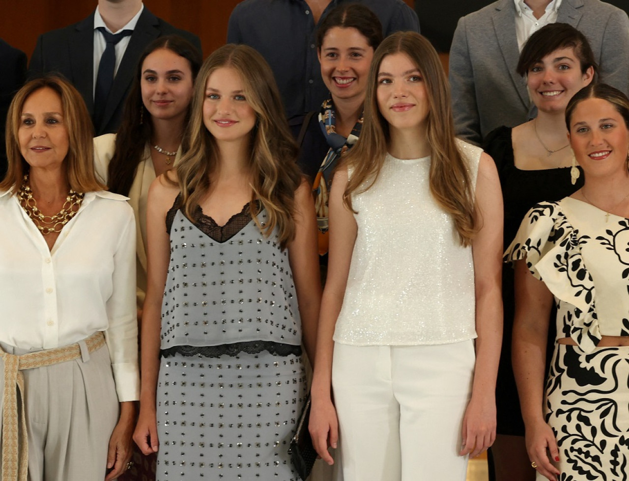 La princesa heredera de Asturias, Leonor , y la princesa Sofía. Foto: Reuters.