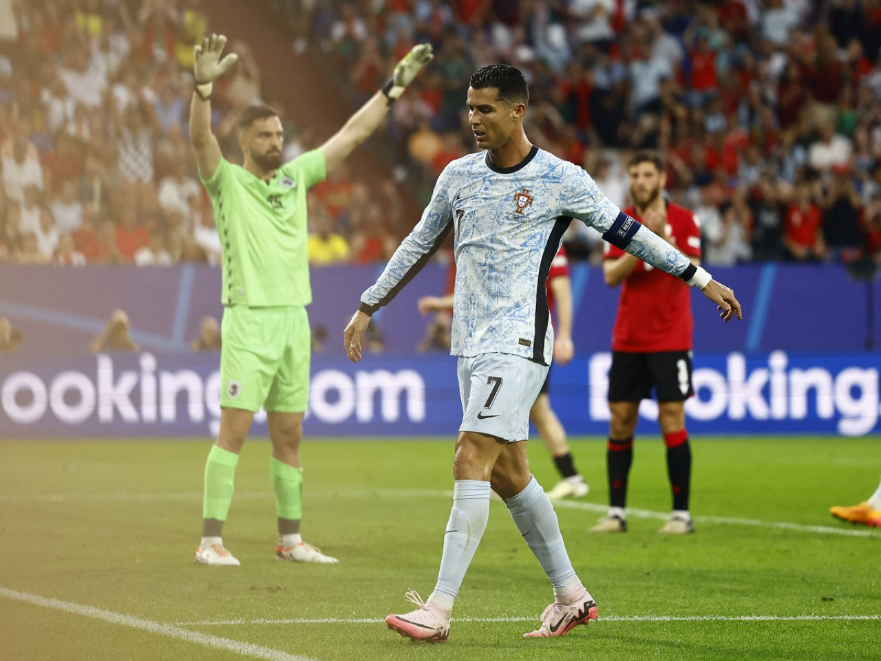 Cristiano Ronaldo; Georgia vs. Portugal; Eurocopa. Foto: Reuters.