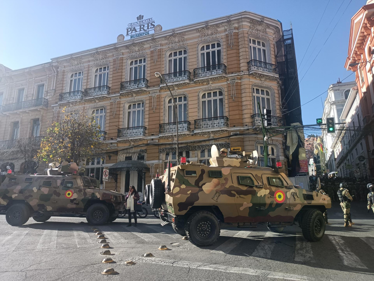 Levantamiento militar en Bolivia. Foto: EFE