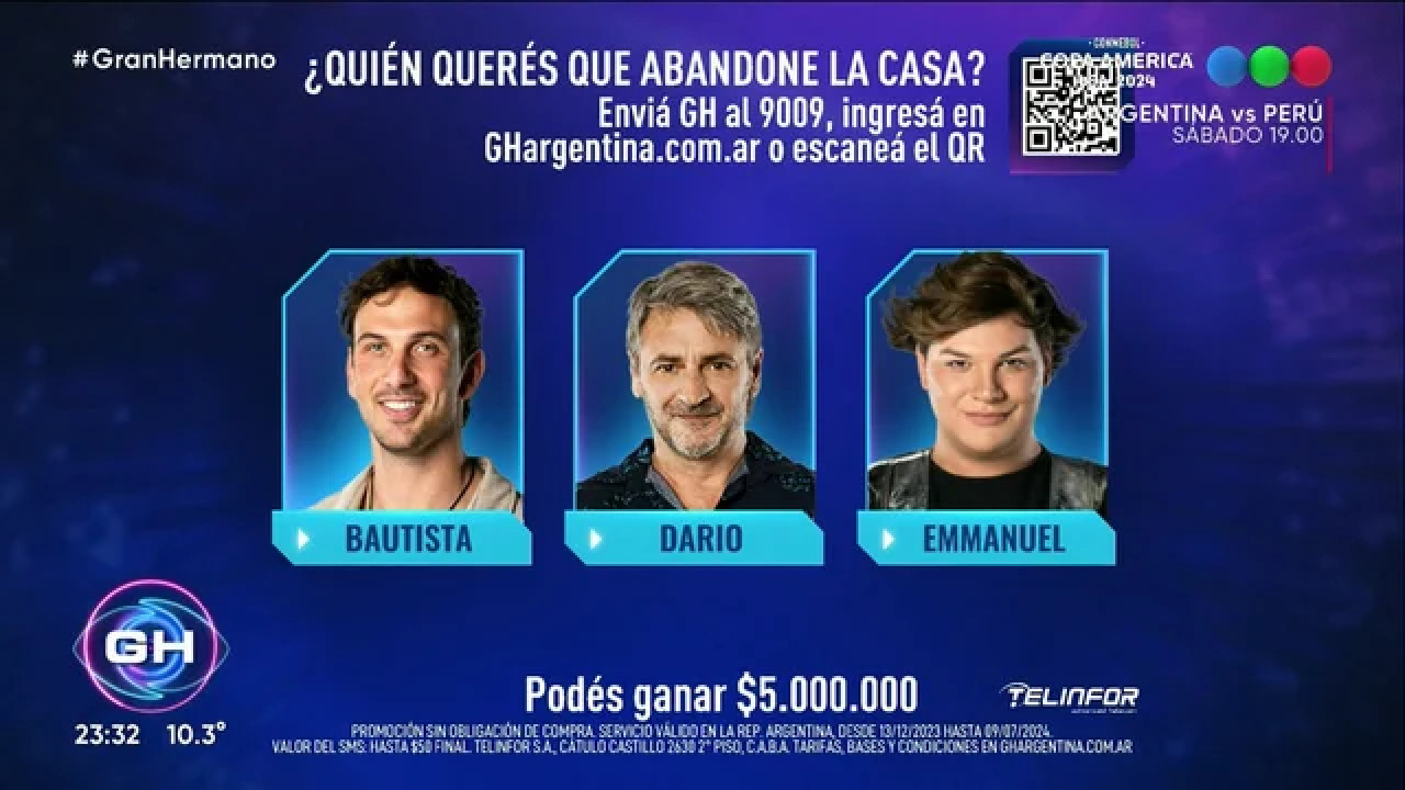 Los nominados de Gran Hermano. Foto: Telefe.