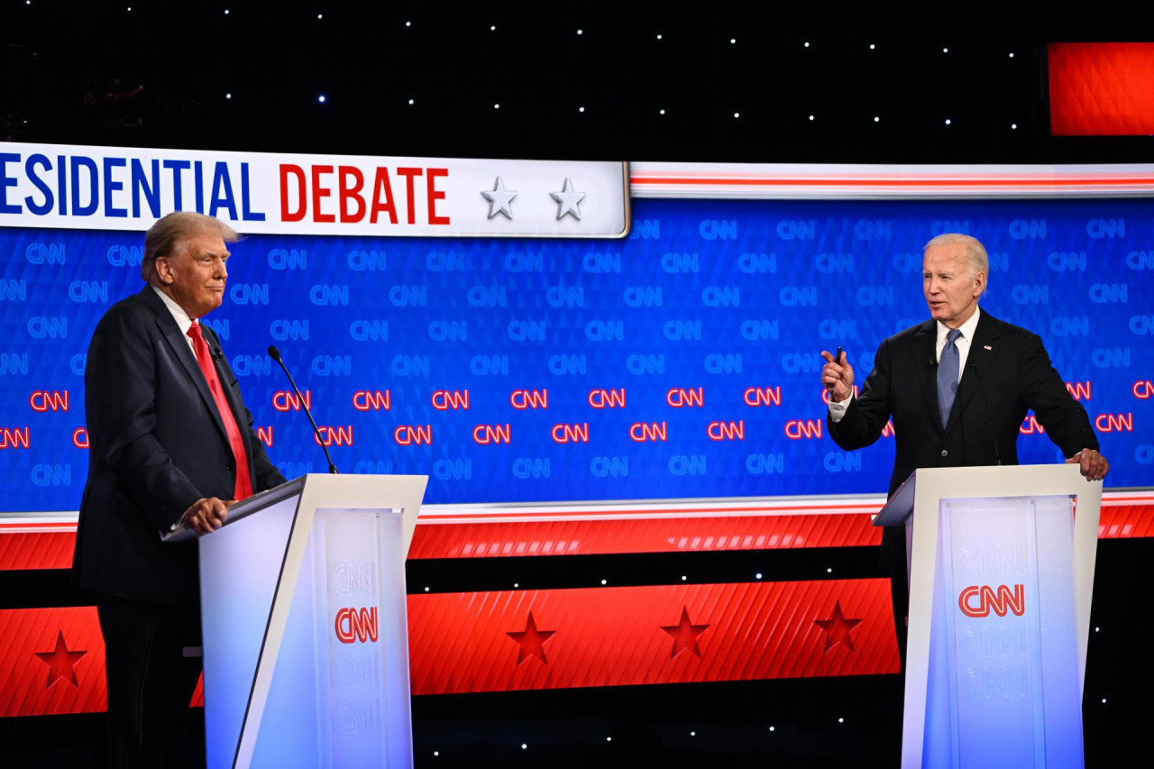 Debate entre Trump y Biden. Foto: EFE