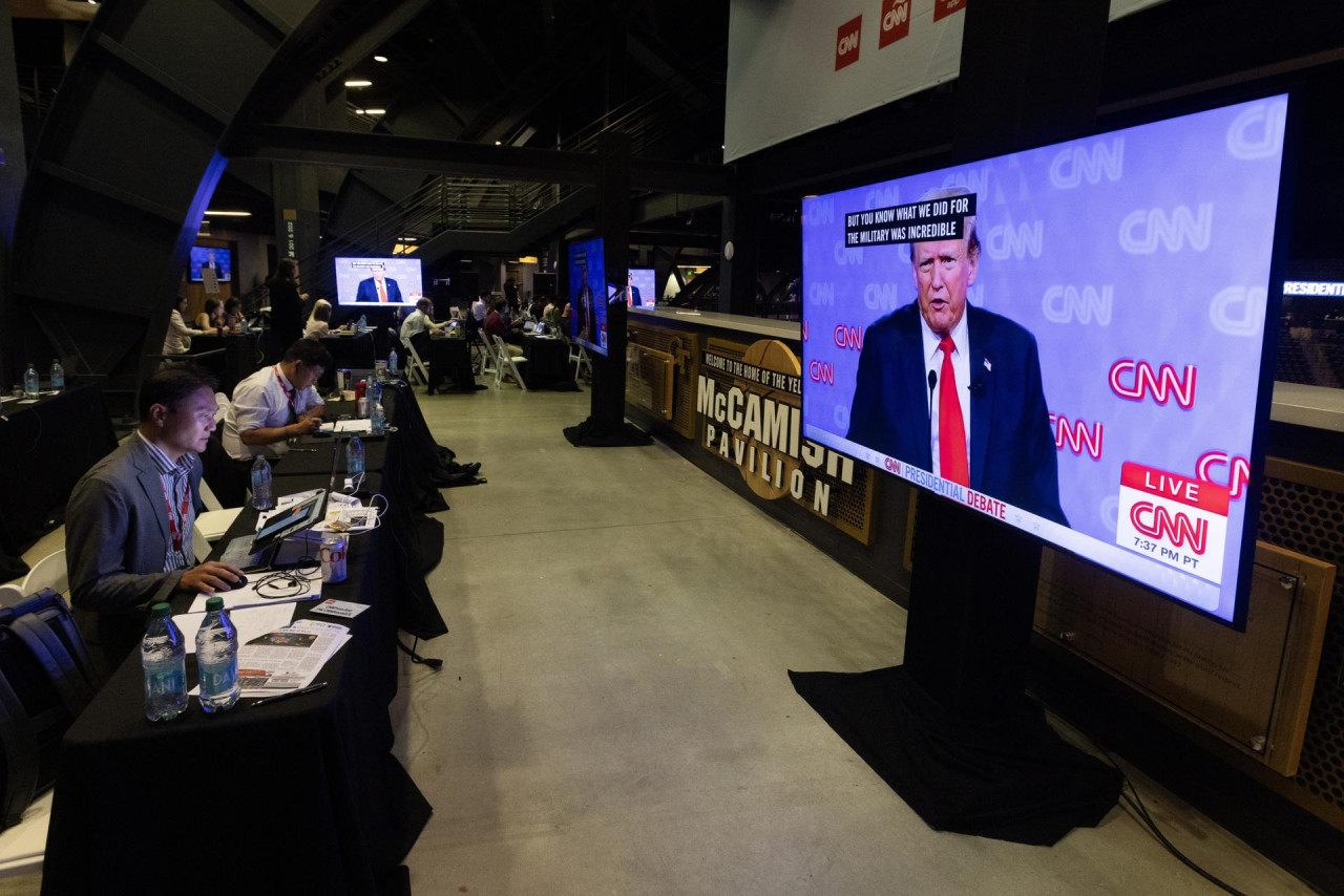 Trump y Joe Biden, debate presidencial en EEUU. Foto: EFE