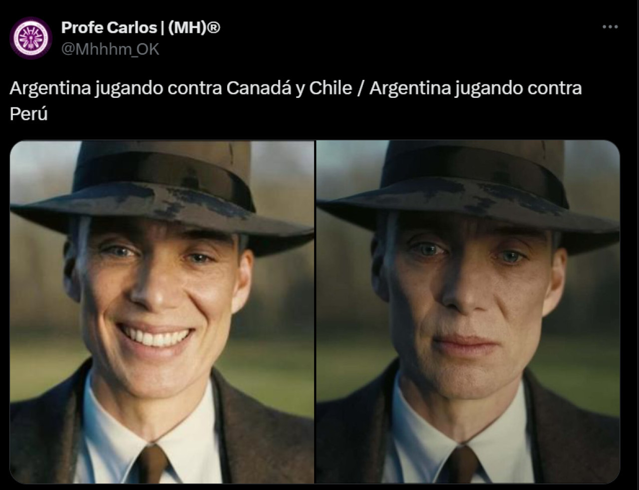 Mejores memes de Argentina-Perú. Foto: captura