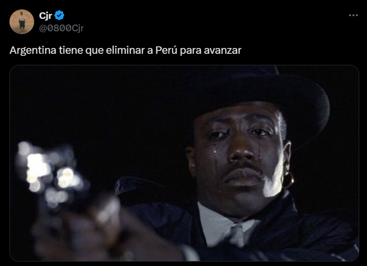 Mejores memes de Argentina-Perú. Foto: captura