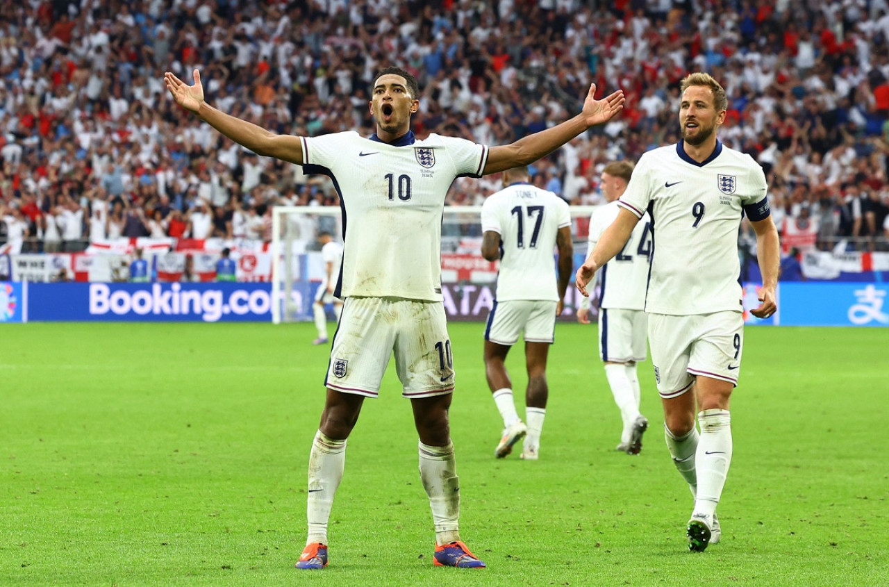 Jude Bellingham; Inglaterra vs. Eslovaquia; Eurocopa. Foto: Reuters.