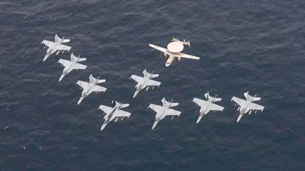 Maniobras conjuntas entre  Corea del Sur, Japón y EE.UU.. Foto: X