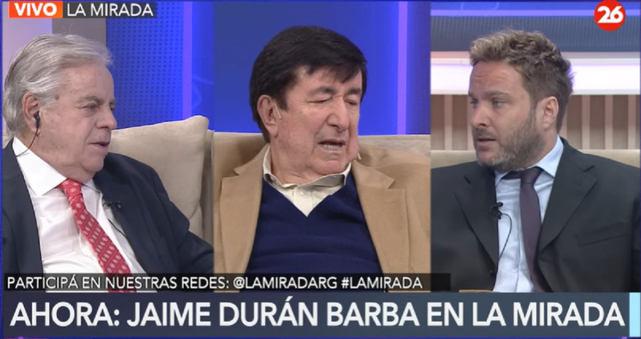 Jaime Durán Barba en "La Mirada". Foto: Canal 26