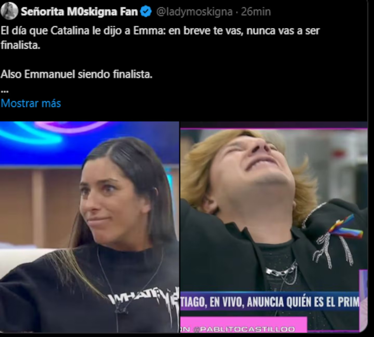 Los memes tras la eliminación de Darío de Gran Hermano. Foto: X.