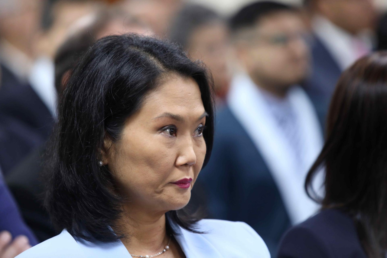 La excandidata presidencial de Perú Keiko Fujimori llegando a la Corte Superior de Justicia en Lima. Foto: EFE/ Paolo Aguilar