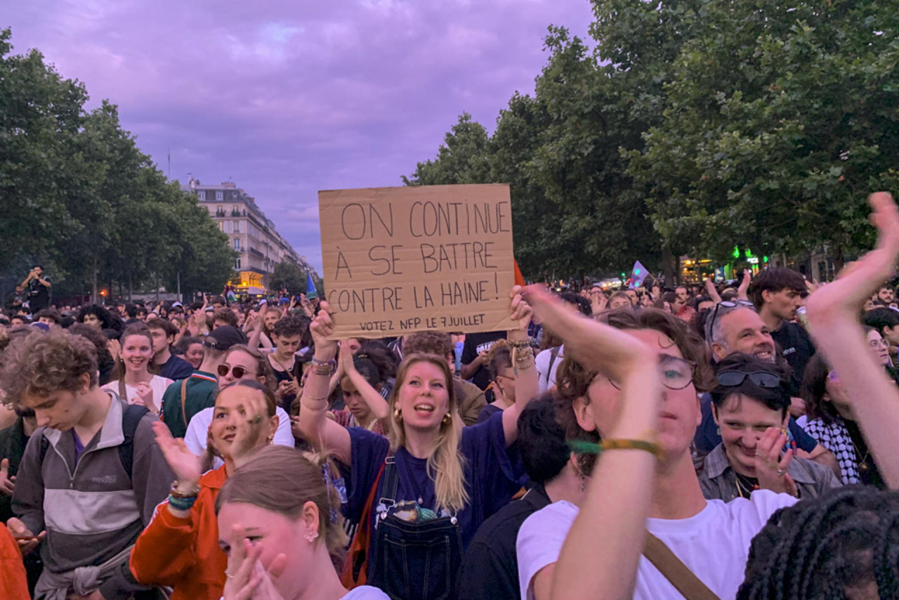 Marcha contra la victoria de Le Pen. Foto: EFE