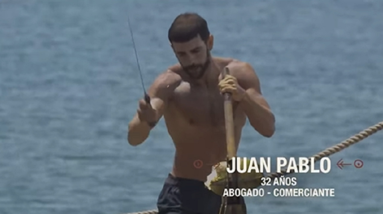 Juan Pablo, participante de "Survivor Expedición Robinson". Foto: captura Telefe.