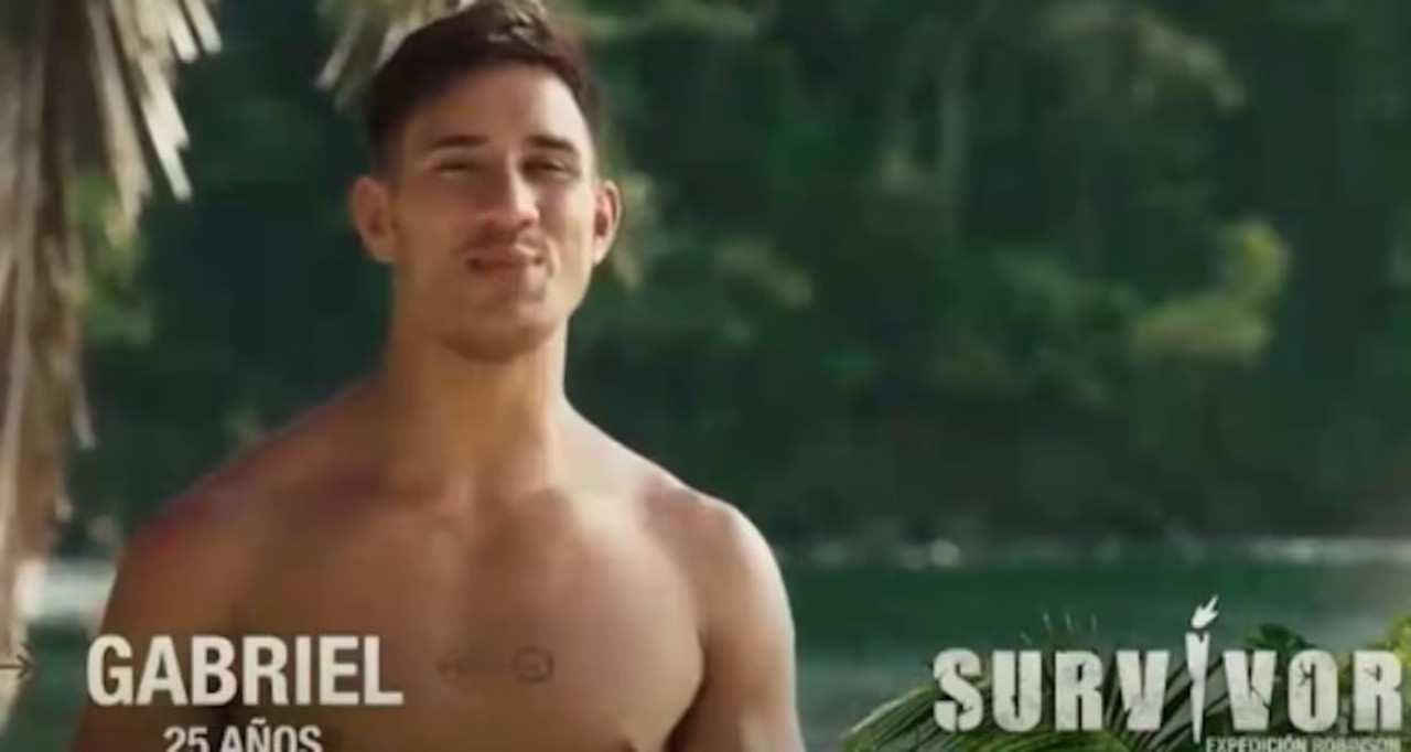 Gabriel, participante de "Survivor Expedición Robinson". Foto: captura Telefe.