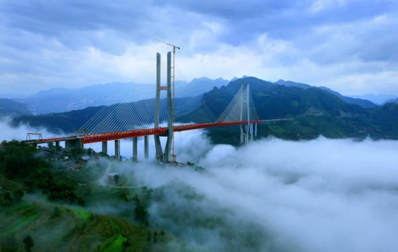 El impresionante puente creado en China. Foto: X