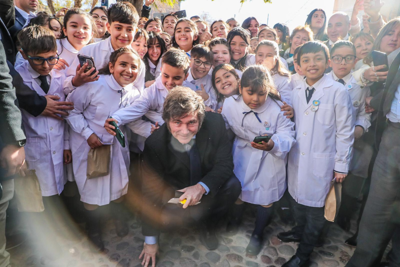 Javier Milei presentó el Plan Nacional de Alfabetización. Foto: prensa