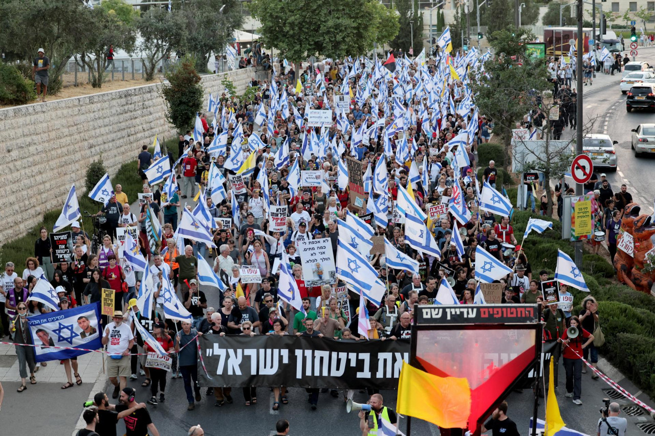 Nuevas manifestaciones contra Netanyahu en Israel. Foto: EFE.