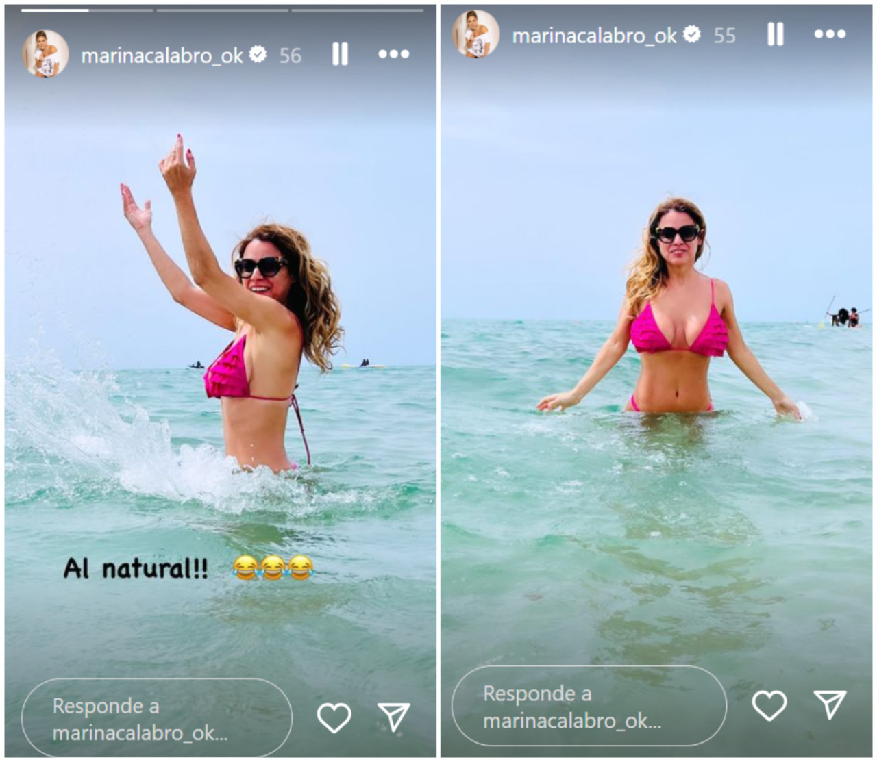 Las vacaciones de Marina Calabró. Fotos: Instagram.