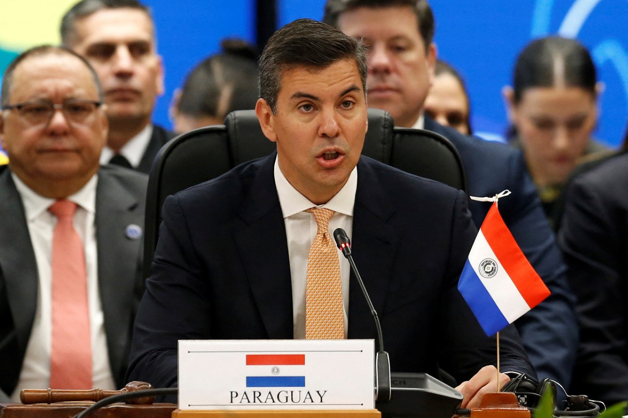 Santiago Peña, presidente de Paraguay. Foto: Reuters.