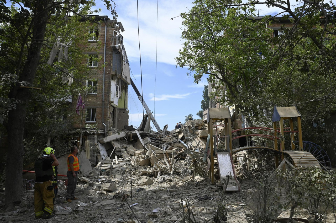 Ataque de Rusia en Kiev, Ucrania. Foto: EFE.