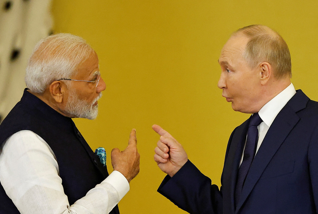 Vladimir Putin y Narendra Modi. Foto: Reuters.