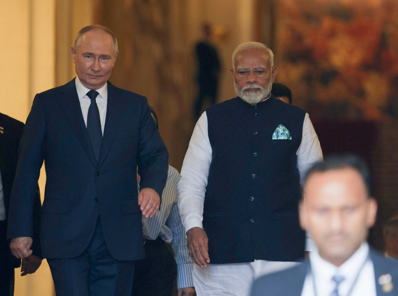 Narendra Modi y Vladimir Putin. Foto: Reuters.