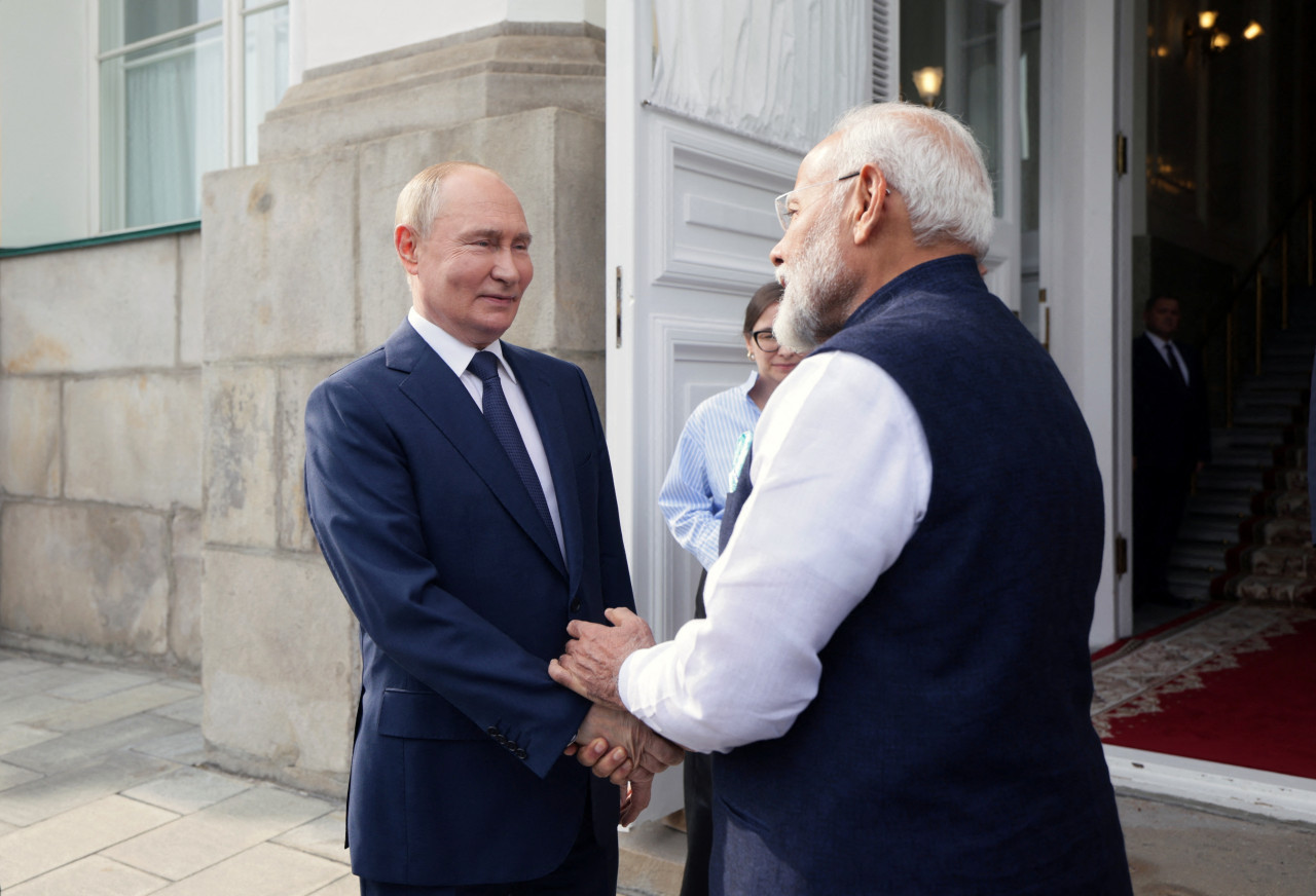 Narendra Modi y Vladimir Putin. Foto: Reuters.