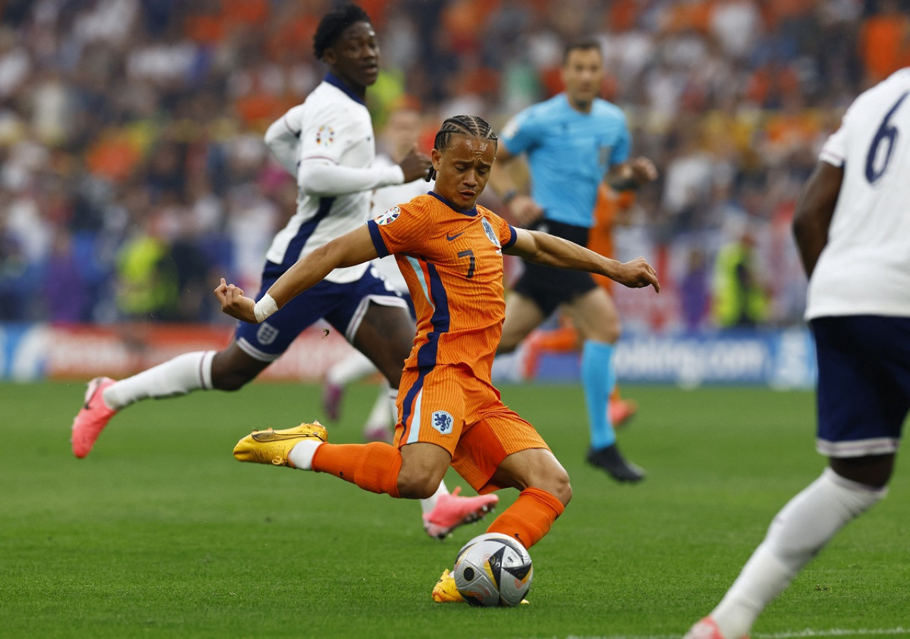 Xavi Simons; Países Bajos vs. Inglaterra. Foto: Reuters.