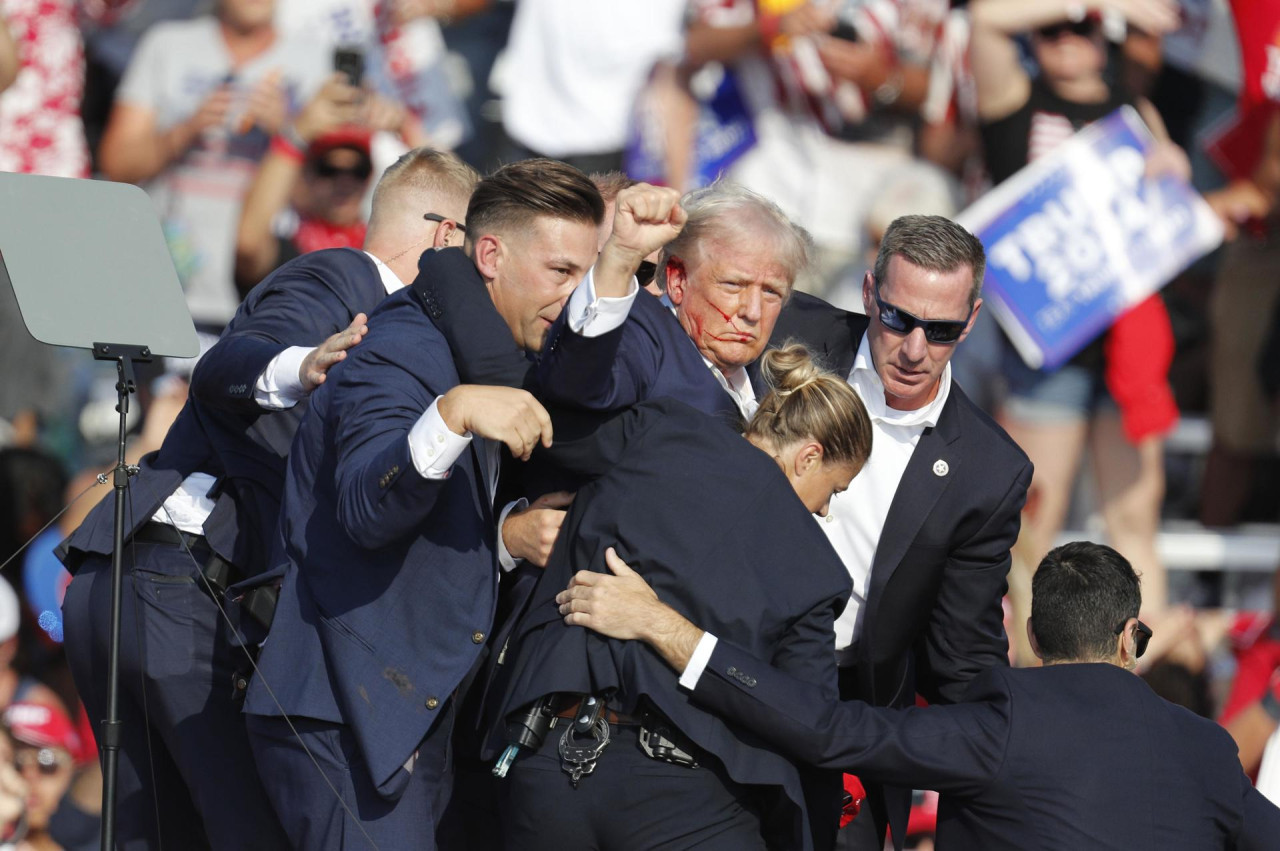 Atentado contra Donald Trump. Foto: EFE