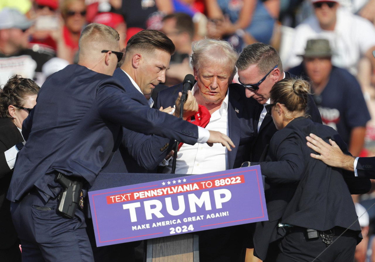 Atentado contra Donald Trump. Foto: EFE