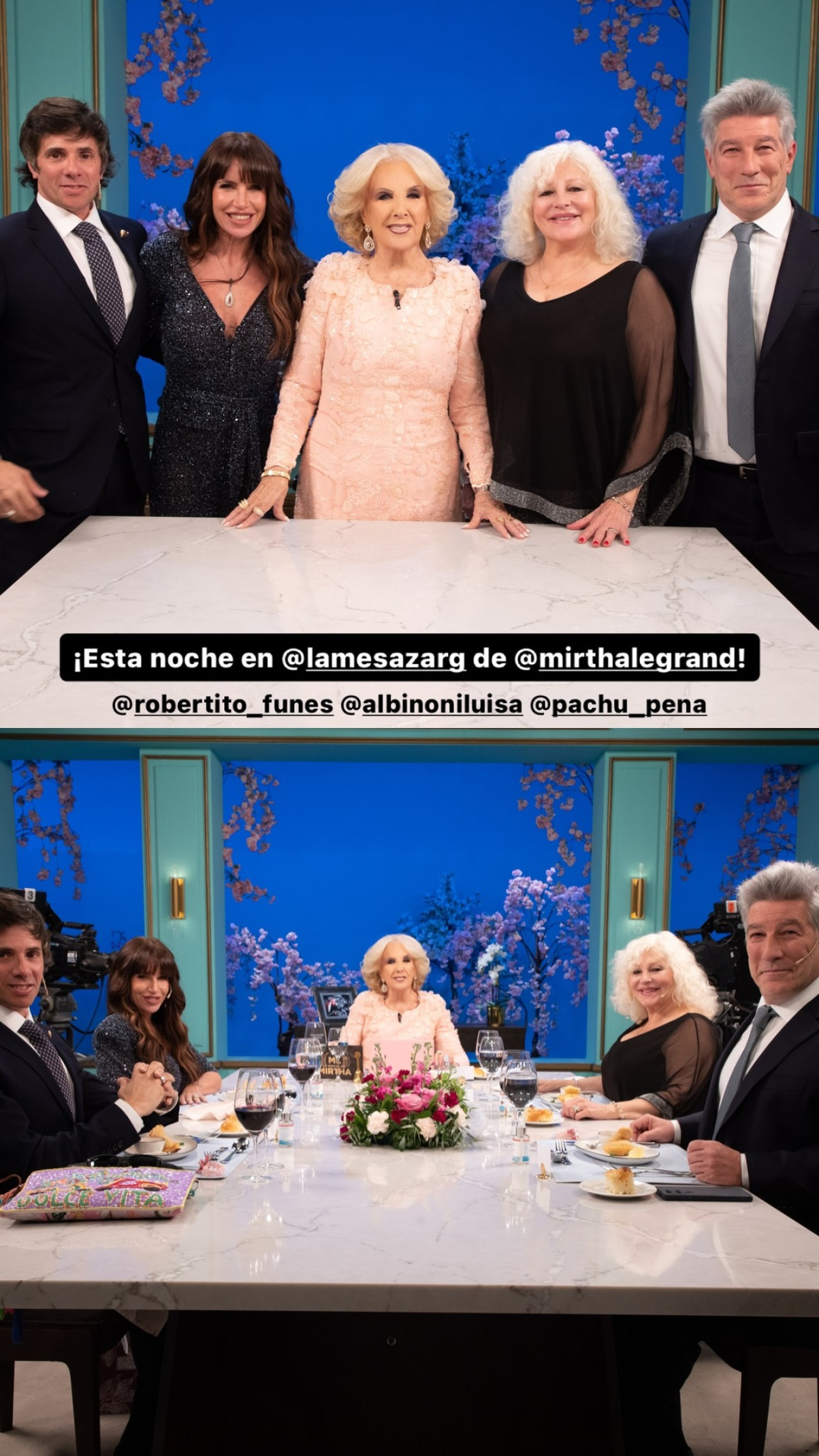 Flor Peña estuvo presente en la mesa de Mirtha Legrand. Foto: Instagram.